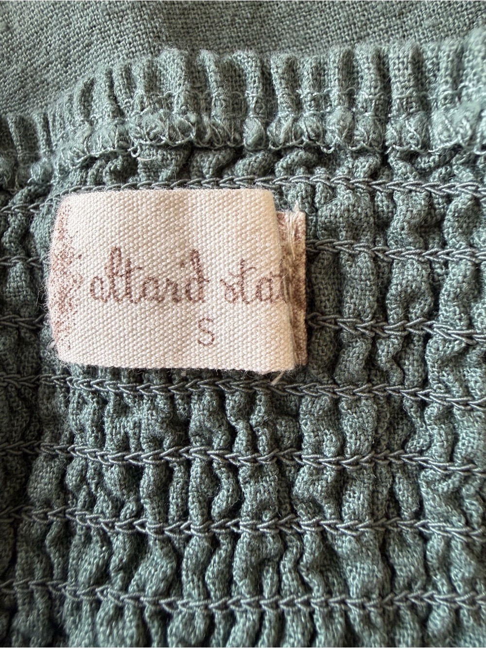 Altar’d State Green Linen Blend Button Front Mini Dress Size Small - Picture 3 of 5